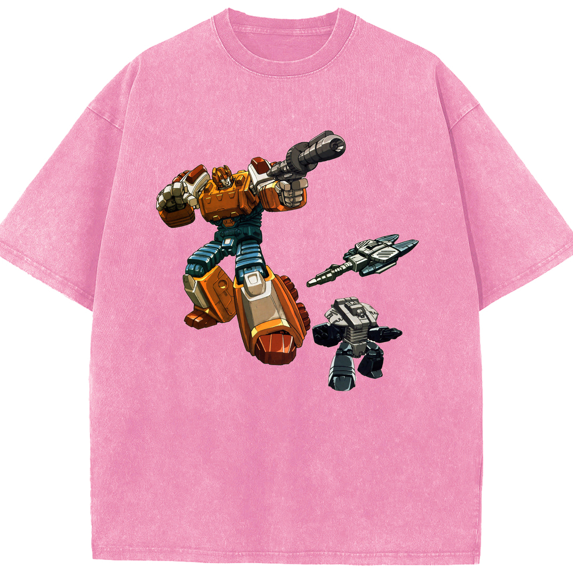 （画像用）  綿100% ヴィンテージ風 半袖Tシャツ（フロントプリント）